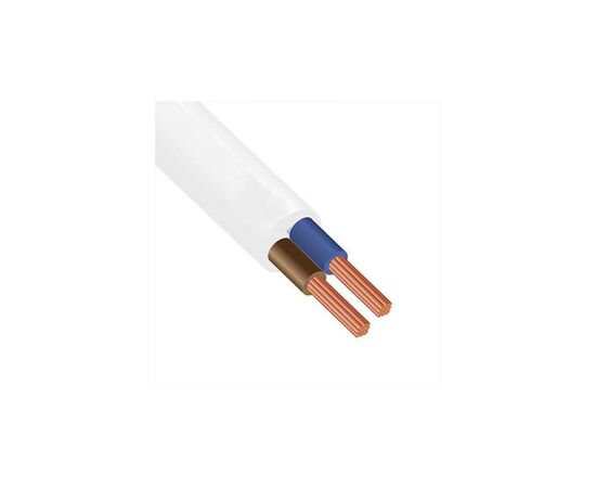 Кабель силовий ЗЗКМ 2х0.5 кв.мм гибкий, плоский, 100м (ШВВП 2x0,5 ECG)