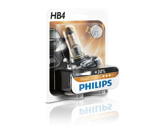 Автолампа Philips HB4 Vision, 3200K, 1шт (9006PRB1)