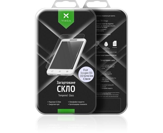Стекло защитное Vinga для Doogee S30 (VTPGS-DS30), изображение 9 Стекло защитное Vinga для Doogee S30 (VTPGS-DS30), изображение 9
