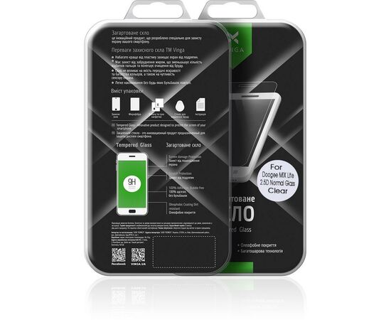 Скло захисне Vinga для Doogee MIX Lite (VTPGS-DMIXL), зображення 10 Скло захисне Vinga для Doogee MIX Lite (VTPGS-DMIXL), зображення 10