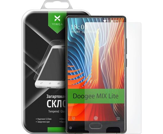 Стекло защитное Vinga для Doogee MIX Lite (VTPGS-DMIXL)