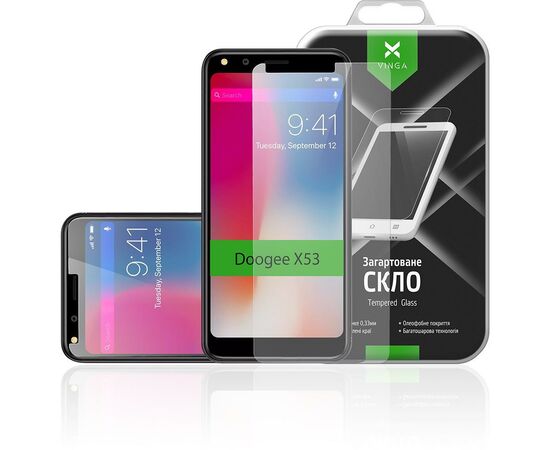 Стекло защитное Vinga для Doogee X53 (VTPGS-DX53), изображение 3 Стекло защитное Vinga для Doogee X53 (VTPGS-DX53), изображение 3