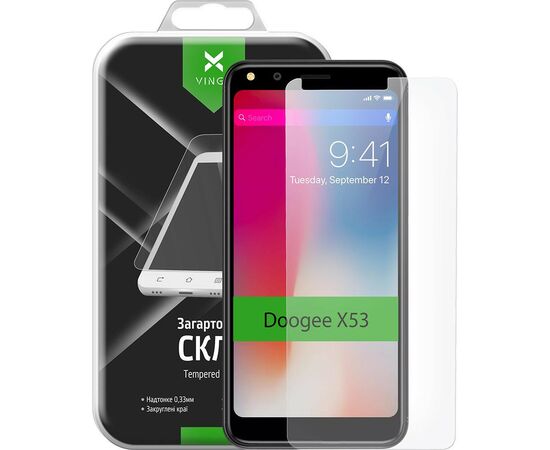 Скло захисне Vinga для Doogee X53 (VTPGS-DX53)
