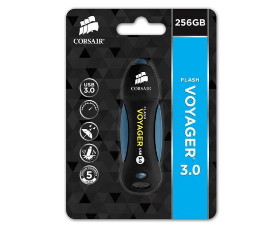 USB флеш накопитель Corsair 256GB Voyager USB 3.0 (CMFVY3A-256GB), изображение 4 USB флеш накопитель Corsair 256GB Voyager USB 3.0 (CMFVY3A-256GB), изображение 4