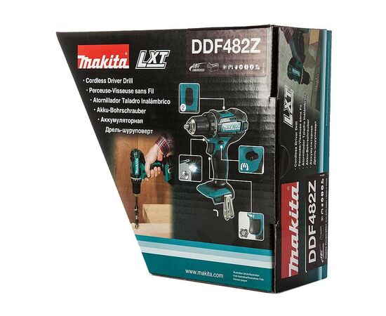 Шуруповерт Makita LXT, 62/36 Нм (без АКБ и БП) (DDF482Z), изображение 8 Шуруповерт Makita LXT, 62/36 Нм (без АКБ и БП) (DDF482Z), изображение 8