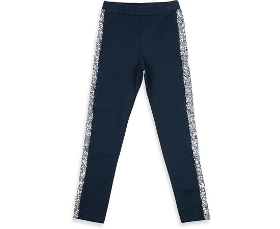 Лосини Breeze с лампасами из пайеток (11529-140G-blue)
