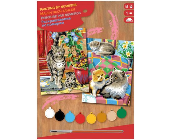 Картина по номерам Sequin Art PAINTING BY NUMBERS JUNIOR-PAIRS Cats (SA0213)