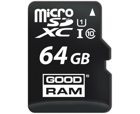 Карта памяти Goodram 64GB microSDXC Class 10 (M1AA-0640R12), изображение 2 Карта памяти Goodram 64GB microSDXC Class 10 (M1AA-0640R12), изображение 2