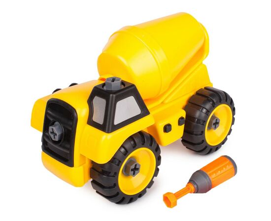 Машина Kaile Toys Набор бетоновоз/самосвал, разборная модель с отверткой (KL716-1), изображение 2 Машина Kaile Toys Набор бетоновоз/самосвал, разборная модель с отверткой (KL716-1), изображение 2