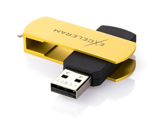 USB флеш накопитель eXceleram 64GB P2 Series Yellow2/Black USB 2.0 (EXP2U2Y2B64), изображение 2 USB флеш накопитель eXceleram 64GB P2 Series Yellow2/Black USB 2.0 (EXP2U2Y2B64), изображение 2
