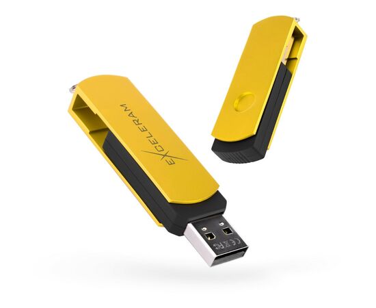 USB флеш накопичувач eXceleram 64GB P2 Series Yellow2/Black USB 2.0 (EXP2U2Y2B64)