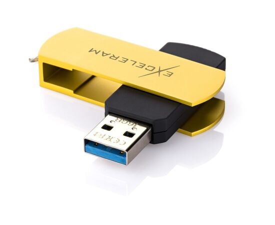 USB флеш накопитель eXceleram 16GB P2 Series Yellow2/Black USB 3.1 Gen 1 (EXP2U3Y2B16), изображение 2 USB флеш накопитель eXceleram 16GB P2 Series Yellow2/Black USB 3.1 Gen 1 (EXP2U3Y2B16), изображение 2