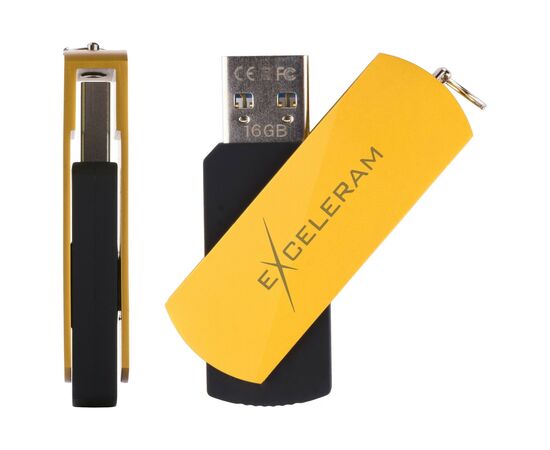 USB флеш накопитель eXceleram 16GB P2 Series Yellow2/Black USB 3.1 Gen 1 (EXP2U3Y2B16), изображение 4 USB флеш накопитель eXceleram 16GB P2 Series Yellow2/Black USB 3.1 Gen 1 (EXP2U3Y2B16), изображение 4