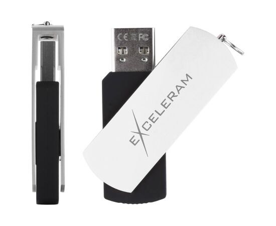 USB флеш накопитель eXceleram 32GB P2 Series White/Black USB 2.0 (EXP2U2WH2B32), изображение 4 USB флеш накопитель eXceleram 32GB P2 Series White/Black USB 2.0 (EXP2U2WH2B32), изображение 4