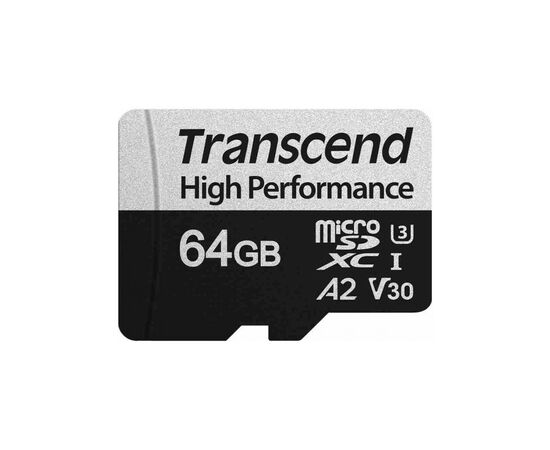 Карта пам'яті Transcend 64GB microSD class 10 UHS-I U3 A2 (TS64GUSD330S)
