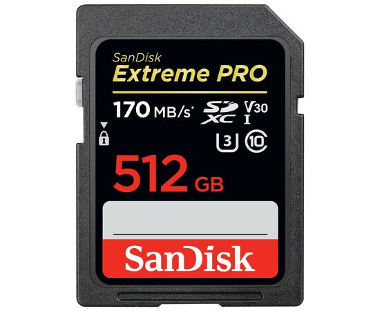 Карта памяти SanDisk 512GB SDXC class 10 UHS-I U3 Extreme Pro (SDSDXXY-512G-GN4IN)