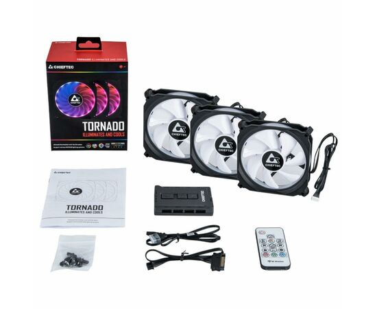 Кулер для корпуса Chieftec TORNADO (CF-3012-RGB), изображение 7 Кулер для корпуса Chieftec TORNADO (CF-3012-RGB), изображение 7
