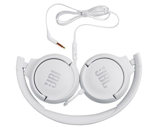 Навушники JBL T500 White (JBLT500WHT), зображення 4 Навушники JBL T500 White (JBLT500WHT), зображення 4