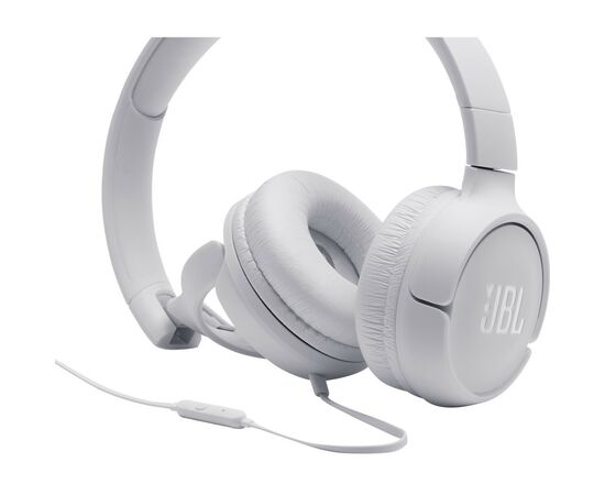 Навушники JBL T500 White (JBLT500WHT), зображення 6 Навушники JBL T500 White (JBLT500WHT), зображення 6
