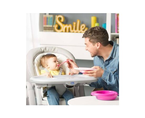 Тарелка детская Chicco Easy Feeding Plate 6 мес+ Розовый (16001.10), изображение 3 Тарелка детская Chicco Easy Feeding Plate 6 мес+ Розовый (16001.10), изображение 3