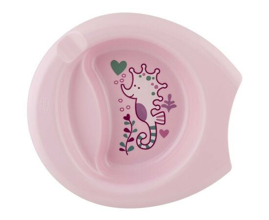 Тарелка детская Chicco Easy Feeding Plate 6 мес+ Розовый (16001.10)