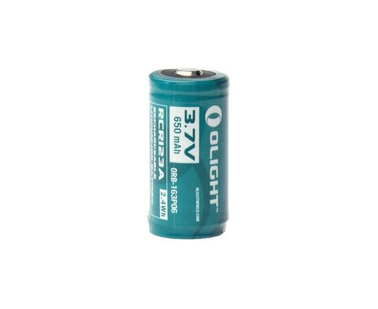 Аккумулятор Olight RCR123 (16340) Li-Ion 650 mAh (ORB2-163P06), изображение 2 Аккумулятор Olight RCR123 (16340) Li-Ion 650 mAh (ORB2-163P06), изображение 2