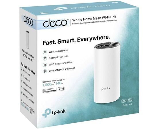 Точка доступу Wi-Fi TP-Link DECO-M4-1-PACK, зображення 3 Точка доступу Wi-Fi TP-Link DECO-M4-1-PACK, зображення 3