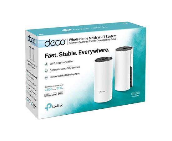 Точка доступу Wi-Fi TP-Link DECO-M4-2-PACK, зображення 5 Точка доступу Wi-Fi TP-Link DECO-M4-2-PACK, зображення 5