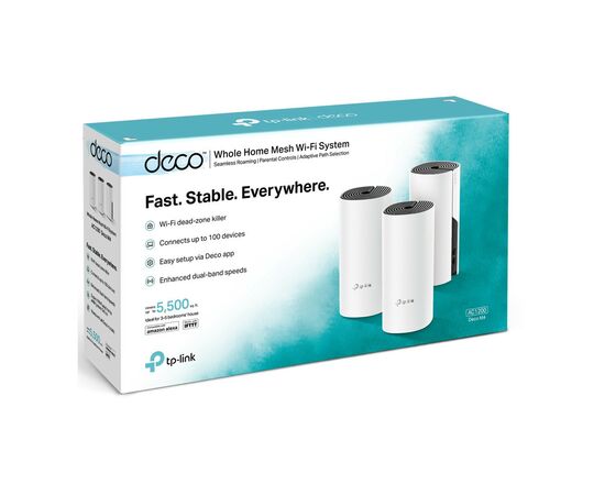 Точка доступу Wi-Fi TP-Link DECO-M4-3-PACK, зображення 5 Точка доступу Wi-Fi TP-Link DECO-M4-3-PACK, зображення 5