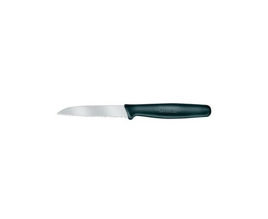 Кухонный нож Victorinox Standart 8 см, с волнистым лезвием, черный (5.0633)