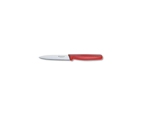 Кухонный нож Victorinox Standart 10 см, с волнистым лезвием, красный (5.0731)