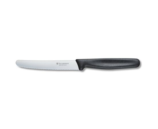 Кухонний ніж Victorinox Standart для овощей 11 см, с волнистым лезвием, черный (5.0833)
