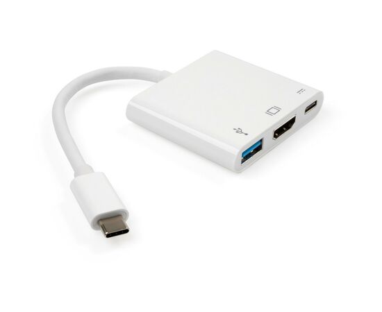 Концентратор Vinga Type-C to HDMI+USB3.0+Type-C PD (VCPATC2HDMIUSBPDWH)