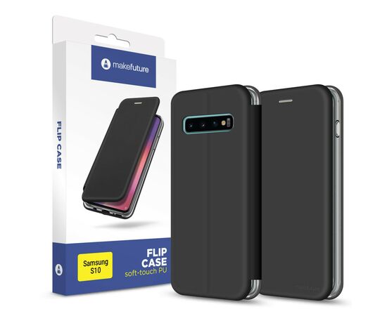Чехол для моб. телефона MakeFuture Flip Case (Soft-Touch PU) Samsung S10 Black (MCP-SS10BK)