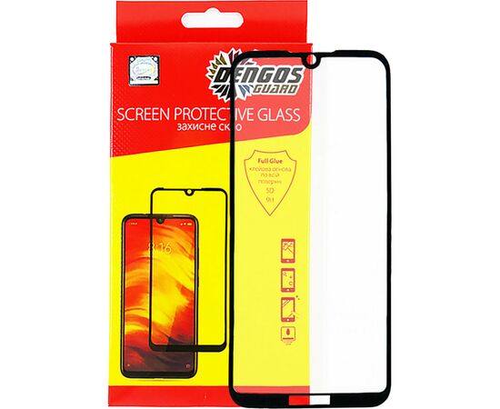 Скло захисне Dengos Full Glue Huawei Y5 2019 (black) (TGFG-69)