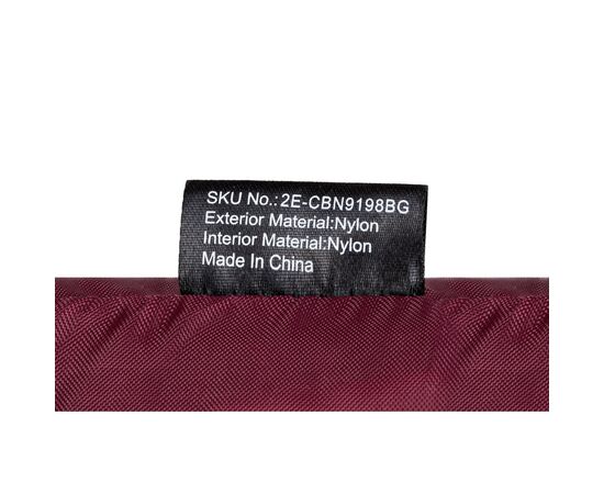 Сумка для ноутбука 2E 16" CrossSquares, Burgundy (2E-CBN9198BG), изображение 11
