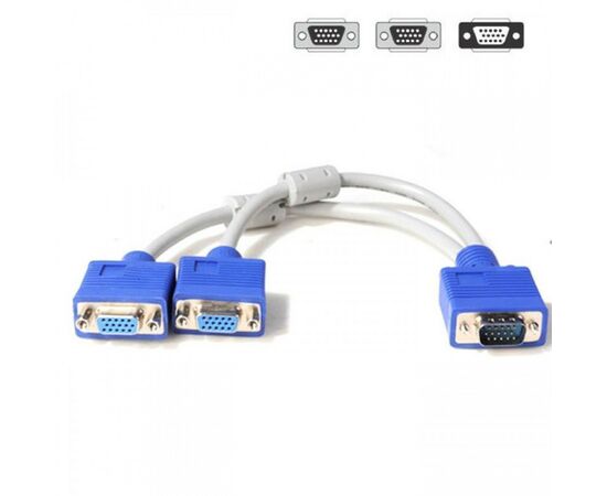 Переходник VGA M to 2 VGA F 10 cm Atcom (10800)