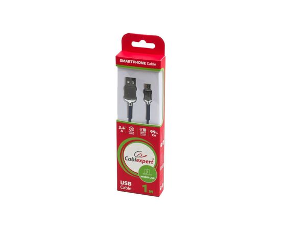 Дата кабель USB 2.0 Micro 5P to AM Cablexpert (CCPB-M-USB-07B), изображение 3 Дата кабель USB 2.0 Micro 5P to AM Cablexpert (CCPB-M-USB-07B), изображение 3