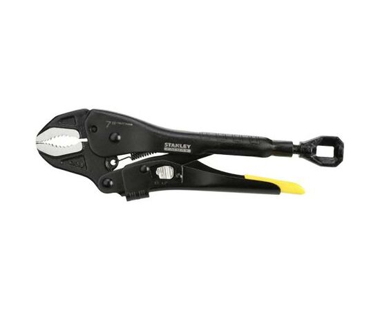 Кліщі Stanley з фіксацієй (пинци) вигнуті губки 180мм посилені FatMax (FMHT0-75409)