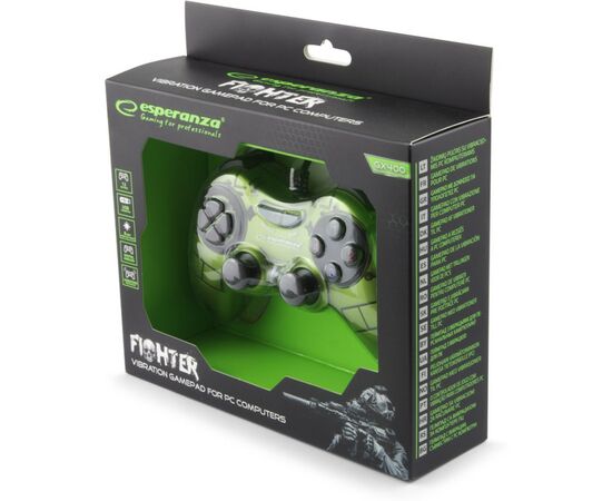 Геймпад Esperanza Fighter PC Green (EGG105G), изображение 4 Геймпад Esperanza Fighter PC Green (EGG105G), изображение 4