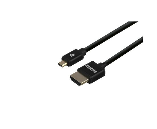 Кабель мультимедийный HDMI to micro HDMI 2.0m 2E (2EW-1121-2m), изображение 2 Кабель мультимедийный HDMI to micro HDMI 2.0m 2E (2EW-1121-2m), изображение 2