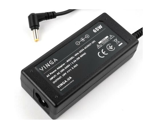 Блок питания к ноутбуку Vinga ACER 65W 19V 3,42A разъем 5.5*1.7 (VPA-1934-AC5517-101), изображение 3 Блок питания к ноутбуку Vinga ACER 65W 19V 3,42A разъем 5.5*1.7 (VPA-1934-AC5517-101), изображение 3