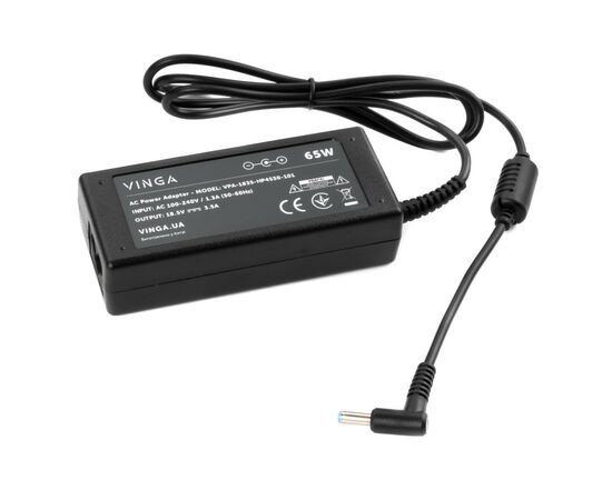 Блок питания к ноутбуку Vinga HP 65W 18.5V 3.5А разъем 4.5*3.0 (VPA-1835-HP4530-101), изображение 2 Блок питания к ноутбуку Vinga HP 65W 18.5V 3.5А разъем 4.5*3.0 (VPA-1835-HP4530-101), изображение 2