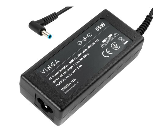Блок питания к ноутбуку Vinga HP 65W 18.5V 3.5А разъем 4.5*3.0 (VPA-1835-HP4530-101), изображение 3 Блок питания к ноутбуку Vinga HP 65W 18.5V 3.5А разъем 4.5*3.0 (VPA-1835-HP4530-101), изображение 3