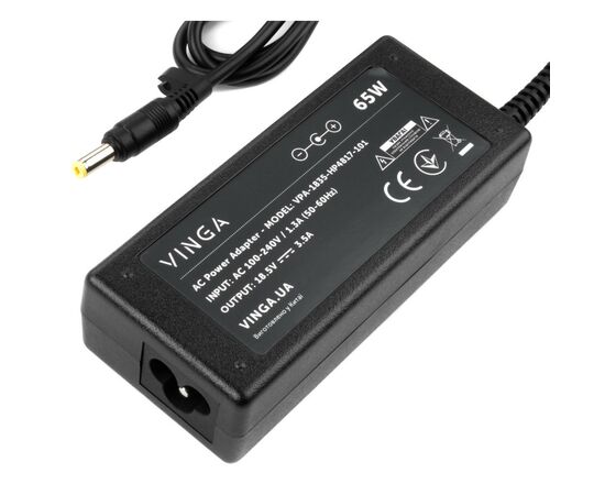 Блок питания к ноутбуку Vinga HP 65W 18.5V 3.5А разъем 4.8*1.7 (VPA-1835-HP4817-101), изображение 3 Блок питания к ноутбуку Vinga HP 65W 18.5V 3.5А разъем 4.8*1.7 (VPA-1835-HP4817-101), изображение 3