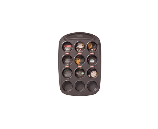 Форма для випікання Pyrex Asimetria 38 х 25 см для маффинов 12 ячеек (AS12BU0)