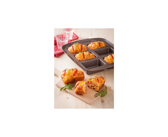 Форма для выпечки Pyrex Asimetria мини-cake 6 ячеек (AS06BL0), изображение 4 Форма для выпечки Pyrex Asimetria мини-cake 6 ячеек (AS06BL0), изображение 4