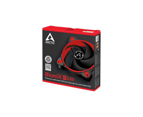 Кулер для корпуса Arctic BioniX P120 Red (ACFAN00115A), изображение 4 Кулер для корпуса Arctic BioniX P120 Red (ACFAN00115A), изображение 4