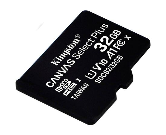 Карта памяти Kingston 32GB microSDHC class 10 UHS-I A1 (R-100MB/s) Canvas (SDCS2/32GBSP)