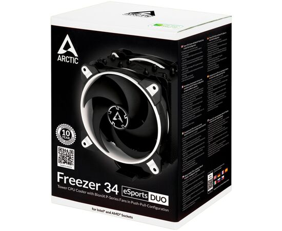 Кулер для процессора Arctic Freezer 34 eSports DUO White (ACFRE00061A), изображение 9 Кулер для процессора Arctic Freezer 34 eSports DUO White (ACFRE00061A), изображение 9